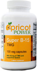Apricot Power Super B-15 Ácido Pangámico No Tóxico - Apoya los Niveles de Oxígeno y Energía - 100 Cápsulas Veganas
