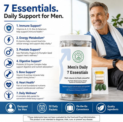 Daily 7 Essentials Men's Vitamin Pack - 30 – Formato cómodo : los sobres individuales son fáciles de llevar – Image 2