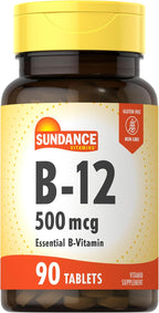 Sundance Vitamina B-12 500mcg - 90 Comprimidos Vegetarianos