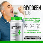 Glycogen Plus Cápsulas - Complemento Alimenticio para el Apoyo de Glucógeno, Fórmula Natural, 60 Cápsulas
