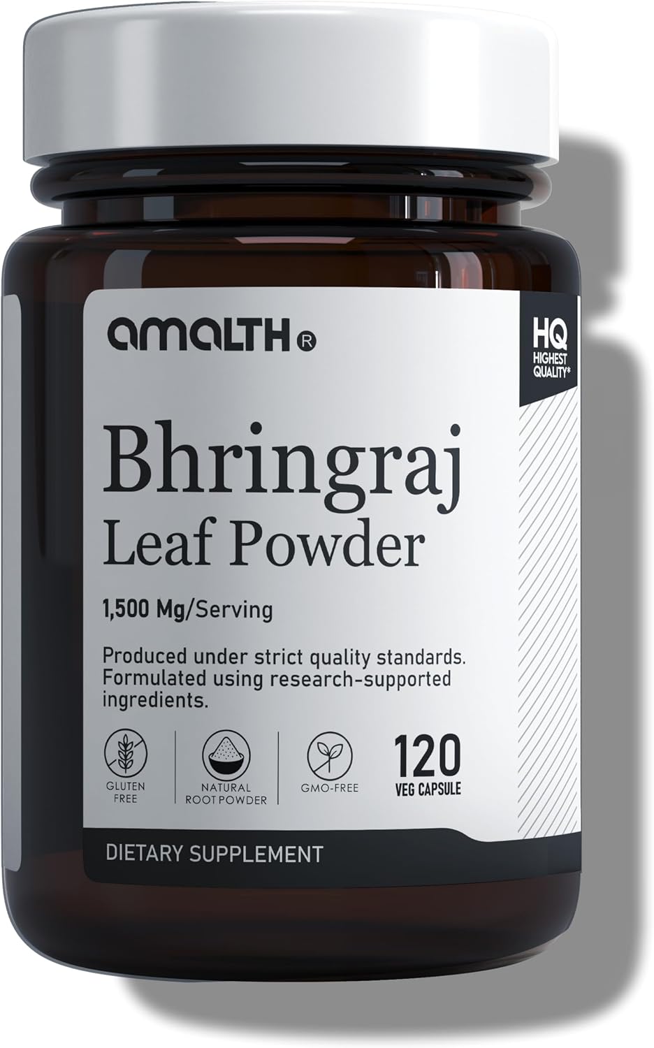 Amalth Bhringraj Cápsulas 1500 mg | Eclipta Prostrata | 120 Cápsulas Vegetales | Non-GMO, Sin Gluten