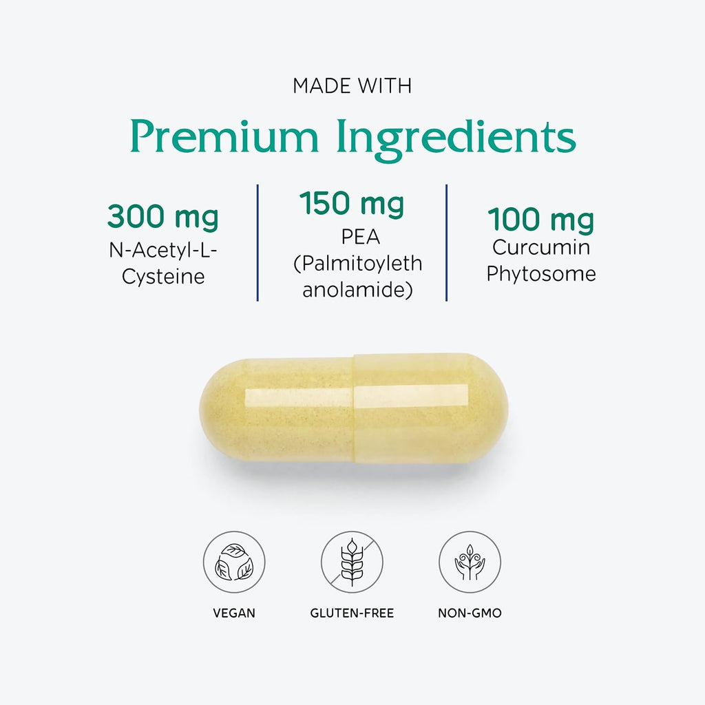 Vitanica NAC-PEA Extra, Vegano, 90 Cápsulas