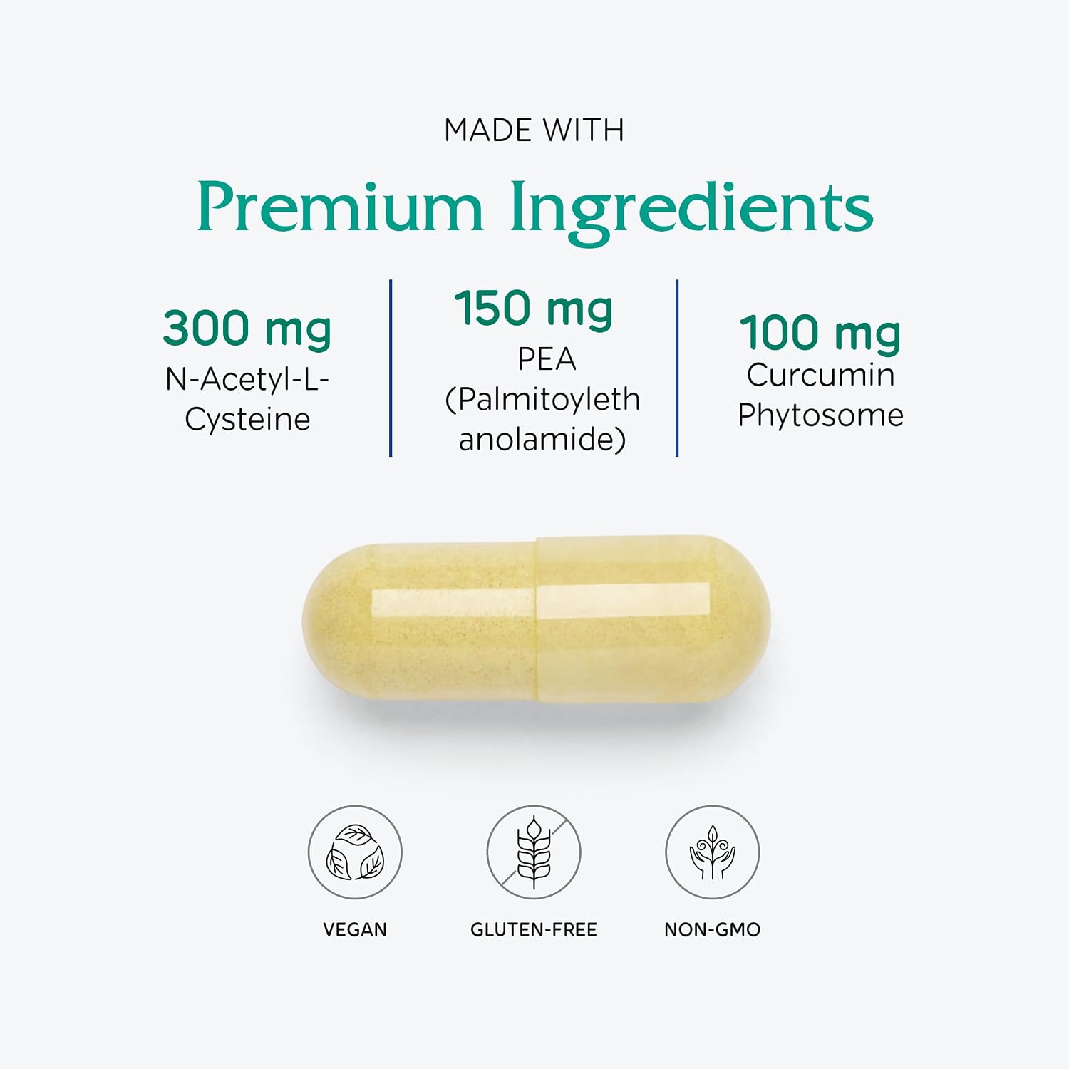 Vitanica NAC-PEA Extra, Vegano, 90 Cápsulas
