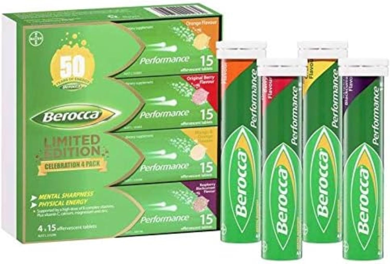 Berocca Performance Comprimidos Efervescentes 60 uds. Edición Limitada Pack Celebración