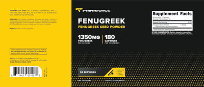 Primaforce Fenugreek Seed Capsules (180 – Sin gluten – Image 5