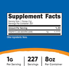 Nutricost Ácido Ascórbico en Polvo (Vitamina C) 227 g