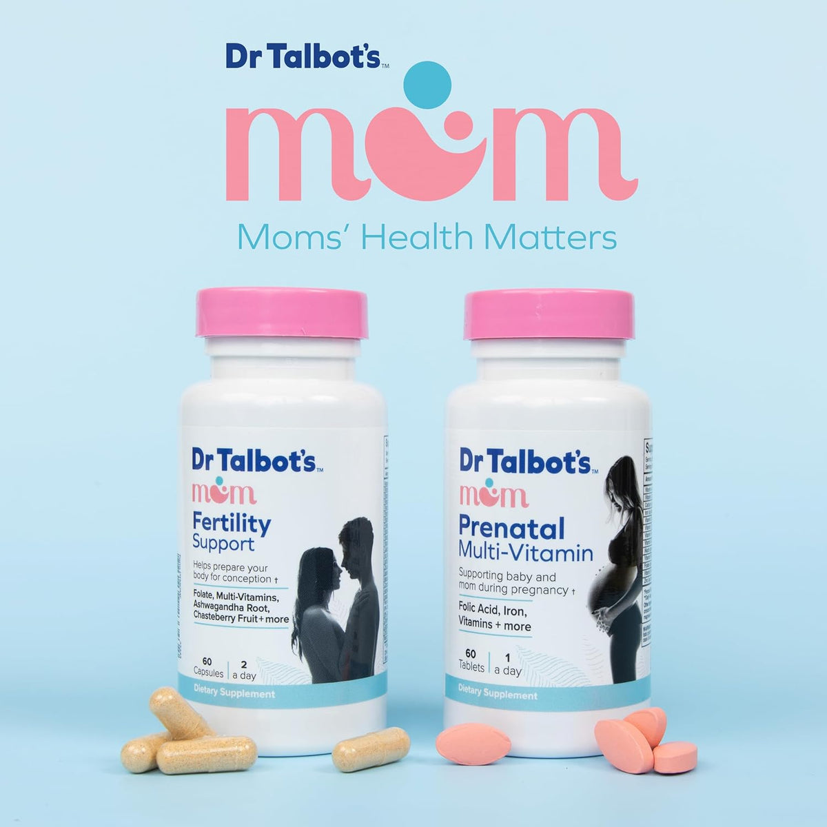Dr. Talbot's Mom Apoyo a la Fertilidad – Multivitamínico de fertilidad para mujeres: Formulado con Folato, Raíz de – Image 5