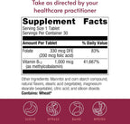 Bariatric Advantage B-12 Speedy Melts - Vitamina B12 1000 mcg con Ácido Fólico - Sabor Cereza Negra - 30 Comprimidos