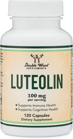 Double Wood Supplements Luteolina 100mg - 120 Cápsulas (60 Dosis) - Flavonoides Bioactivos Sin Gluten