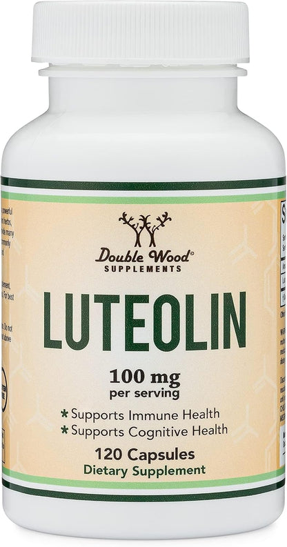 Double Wood Supplements Luteolina 100mg - 120 Cápsulas (60 Dosis) - Flavonoides Bioactivos Sin Gluten – Image 5