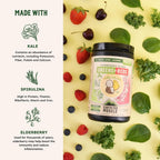 Earth Fed Muscle Greens and Reds Superfoods Blend, Piña Colada – 30 Servicios