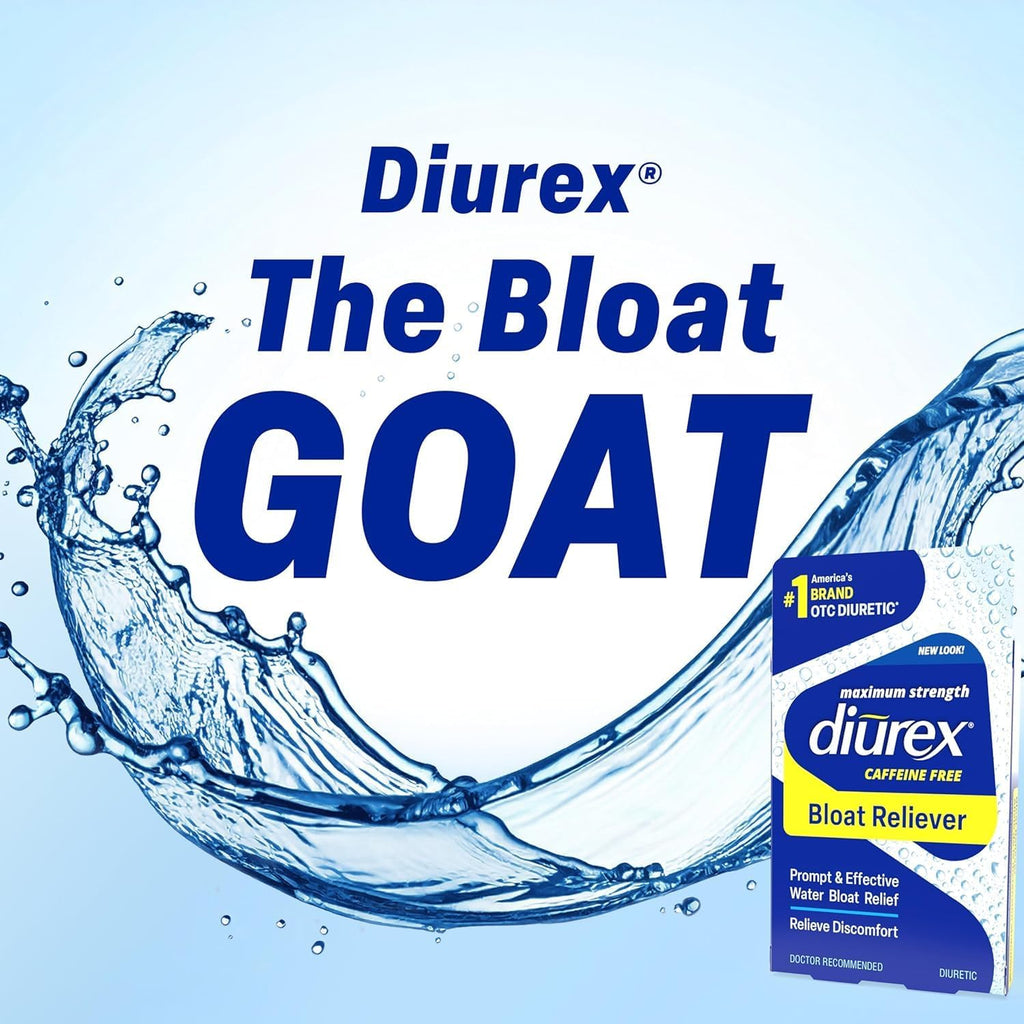 Diurex Max Water Caplets Caffeine Free - 24 Comprimidos (Pack de 3)