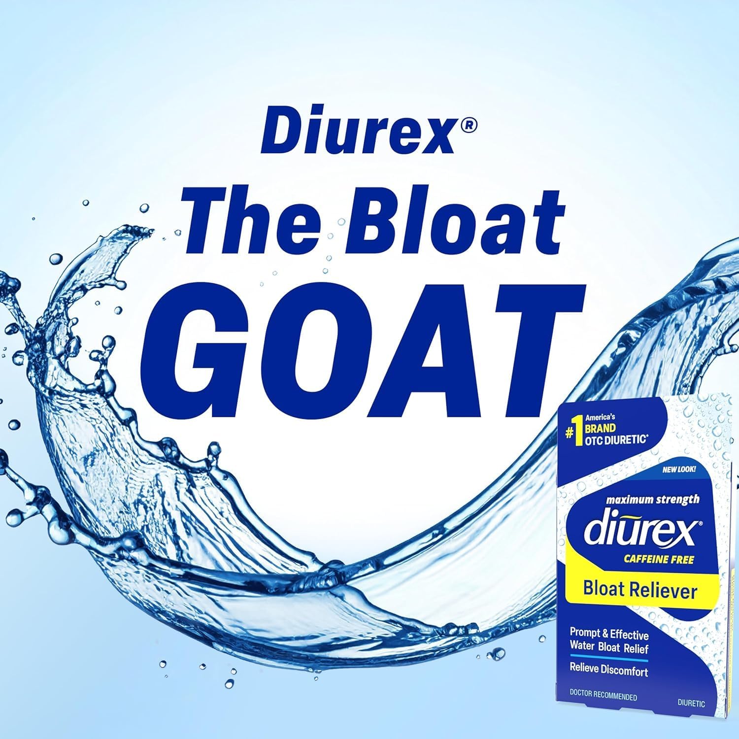 Diurex Max Water Caplets Caffeine Free - 24 Comprimidos (Pack de 3)
