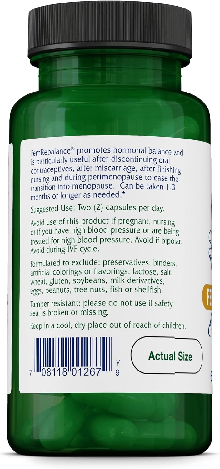 Vitanica FemRebalance – Equilibrio hormonal femenino – 60 cápsulas