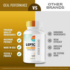 IDEAL PERFORMANCE Leptozan Capsules, Suplemento Oficial Leptozan, Mezcla Premium para Alcanzar tus Objetivos de Fitness y Salud General, Fórmula 100% Natural (60 Cápsulas)
