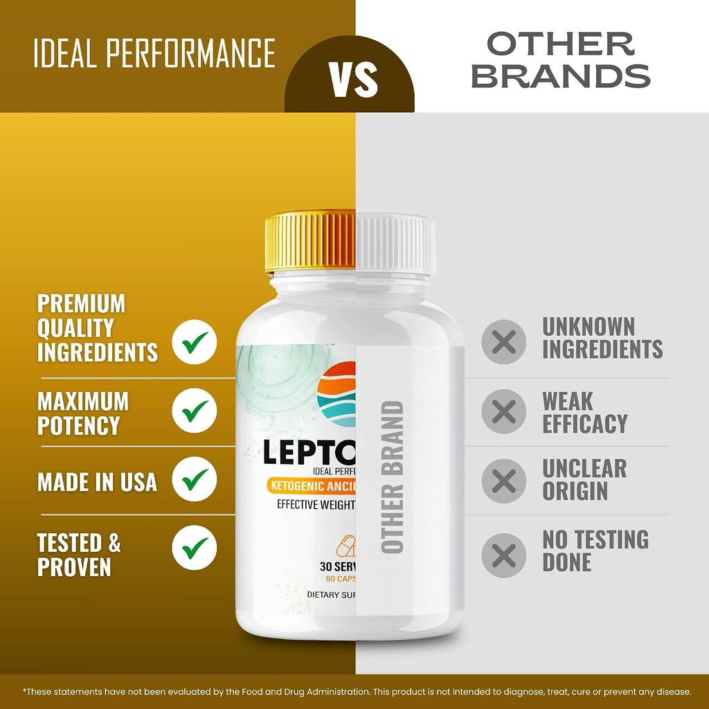 IDEAL PERFORMANCE Leptozan Cápsulas - Suplemento Oficial, Fórmula Premium Natural (2 Paquetes)
