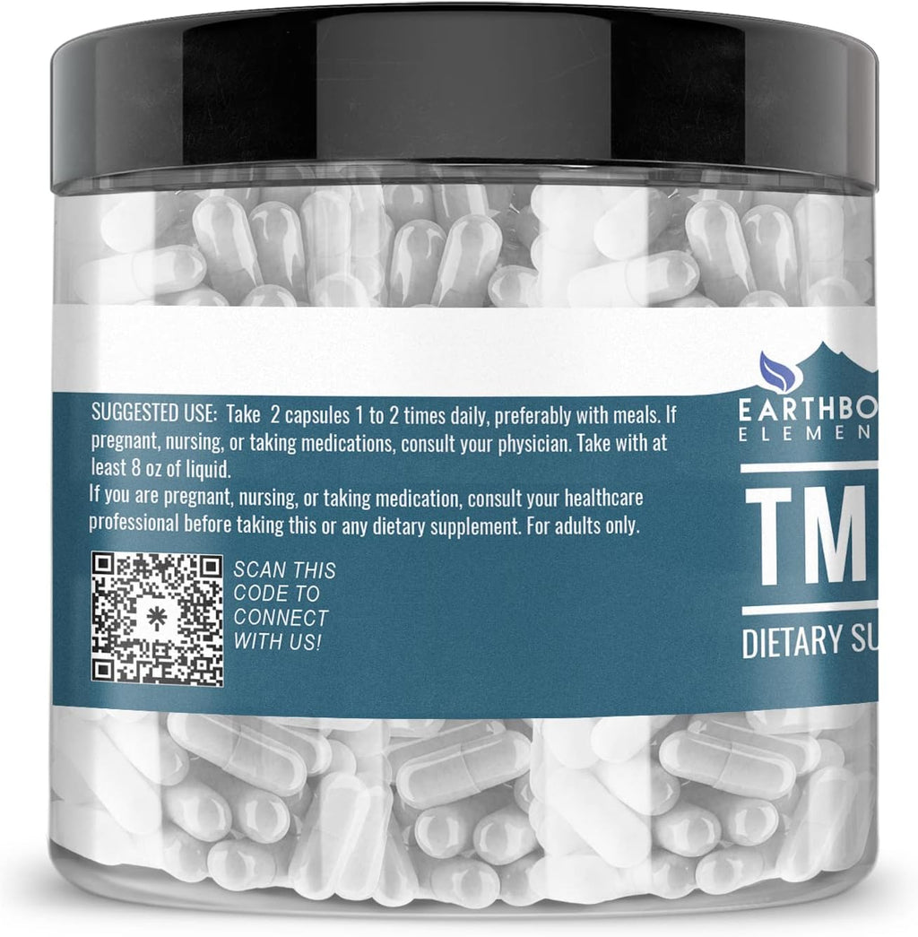Earthborn Elements TMG Betaina Anhidra Trimethylglycine - 200 Cápsulas Puras sin Aditivos