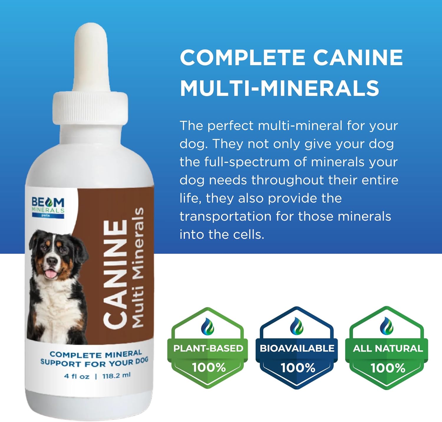 Complete Canine Multi-Minerals | Minerales completos para perros | Contiene ácido húmico y fúlvico | 118 ml