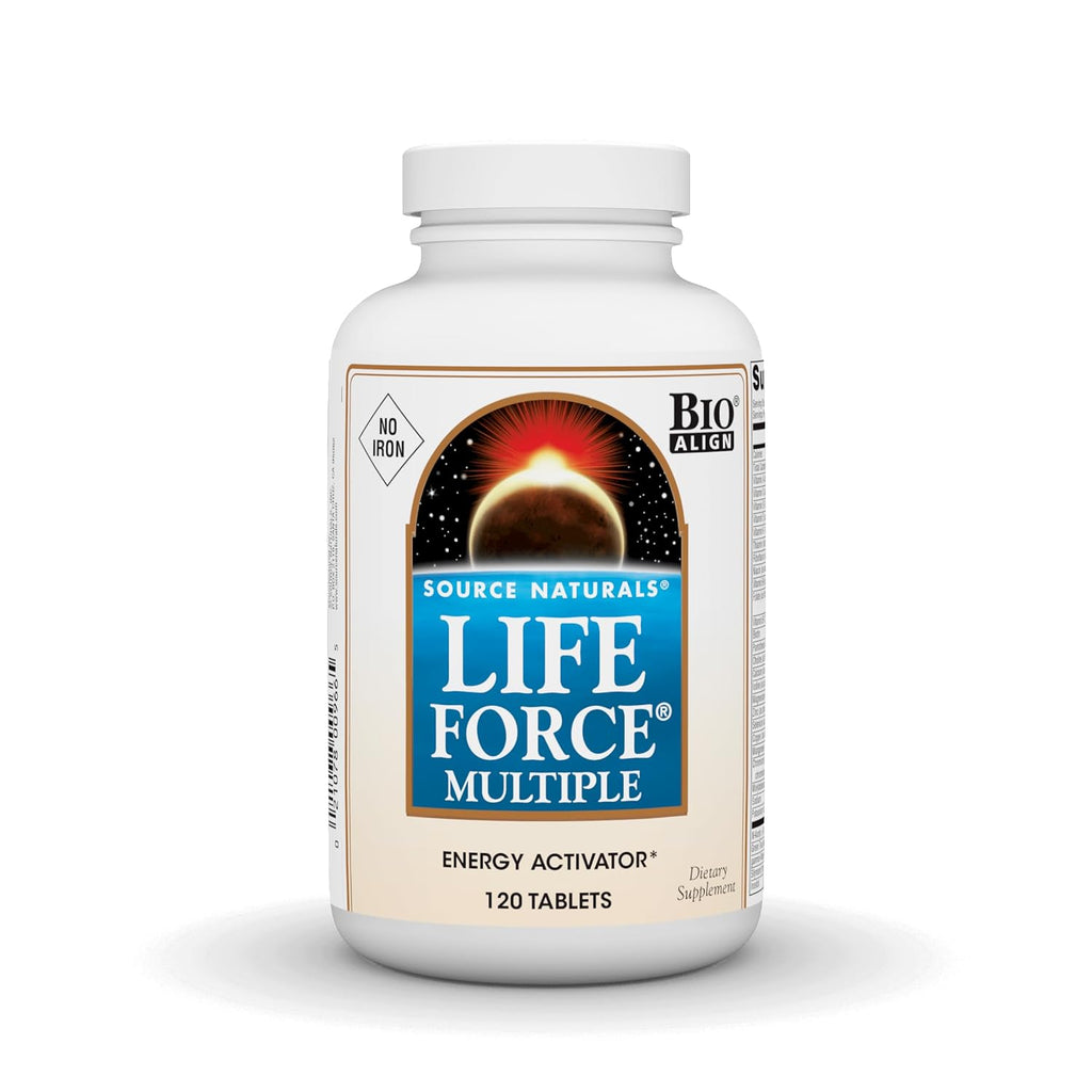 Source Naturals Life Force Multiple Sin Hierro - Multivitamínico Diario de Alta Potencia con Vitaminas, Minerales y Antioxidantes - 120 Comprimidos