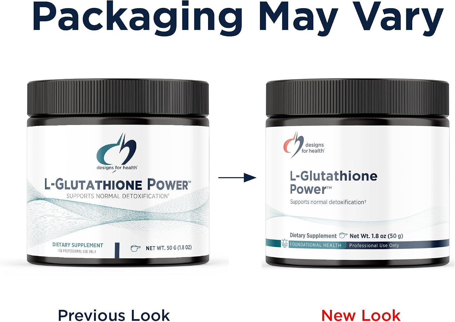 Designs for Health L-Glutathione Power 1000mg - Polvo de Glutatión Reducido para Apoyo Antioxidante y Desintoxicación (50 porciones)