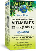 Natural Factors Whole Earth & Sea Vitamina D3 - 125 mcg, 90 Cápsulas Vegetarianas
