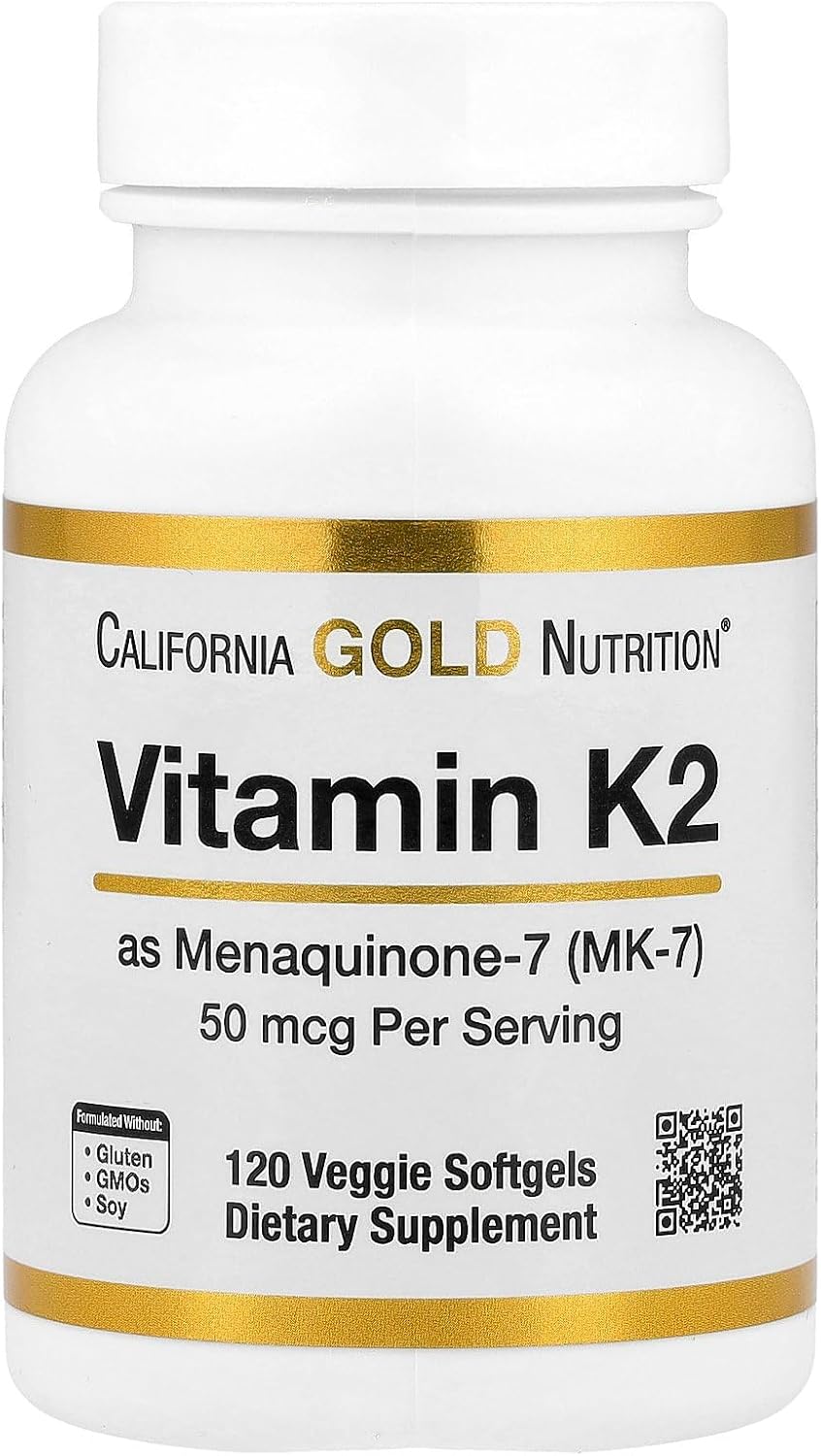 Lake Avenue Vitamina K2 (Menaquinona-7), 50 mcg, 120 Cápsulas Blandas Vegetales