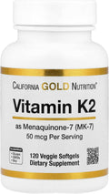 Lake Avenue Vitamina K2 (Menaquinona-7), 50 mcg, 120 Cápsulas Blandas Vegetales