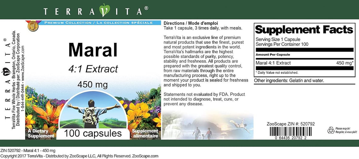 Maral 4:1 450 mg - 100 Cápsulas - Terravita – Image 3