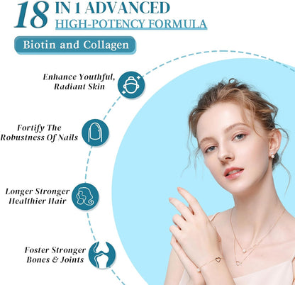 Gominolas de Biotina con Colágeno y – Cabello: Favorece el mantenimiento del cabello en condiciones normales. – Image 3