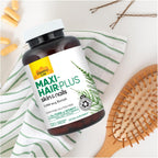 Country Life Maxi-Hair Plus - Biotina 5000 mcg para Cabello, Piel y Uñas - 120 Cápsulas Vegetales