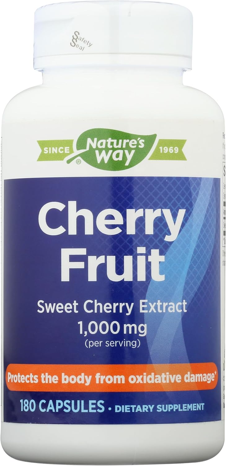 Nature's Way Extracto de Cereza Dulce - 180 Cápsulas - 1000 mg por dosis