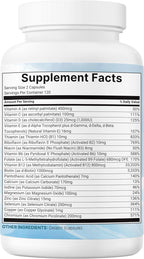 Micro Ingredients Multivitamínico Metilado Puro - 240 Cápsulas | Fórmula 19 en 1 con Vitaminas y Minerales