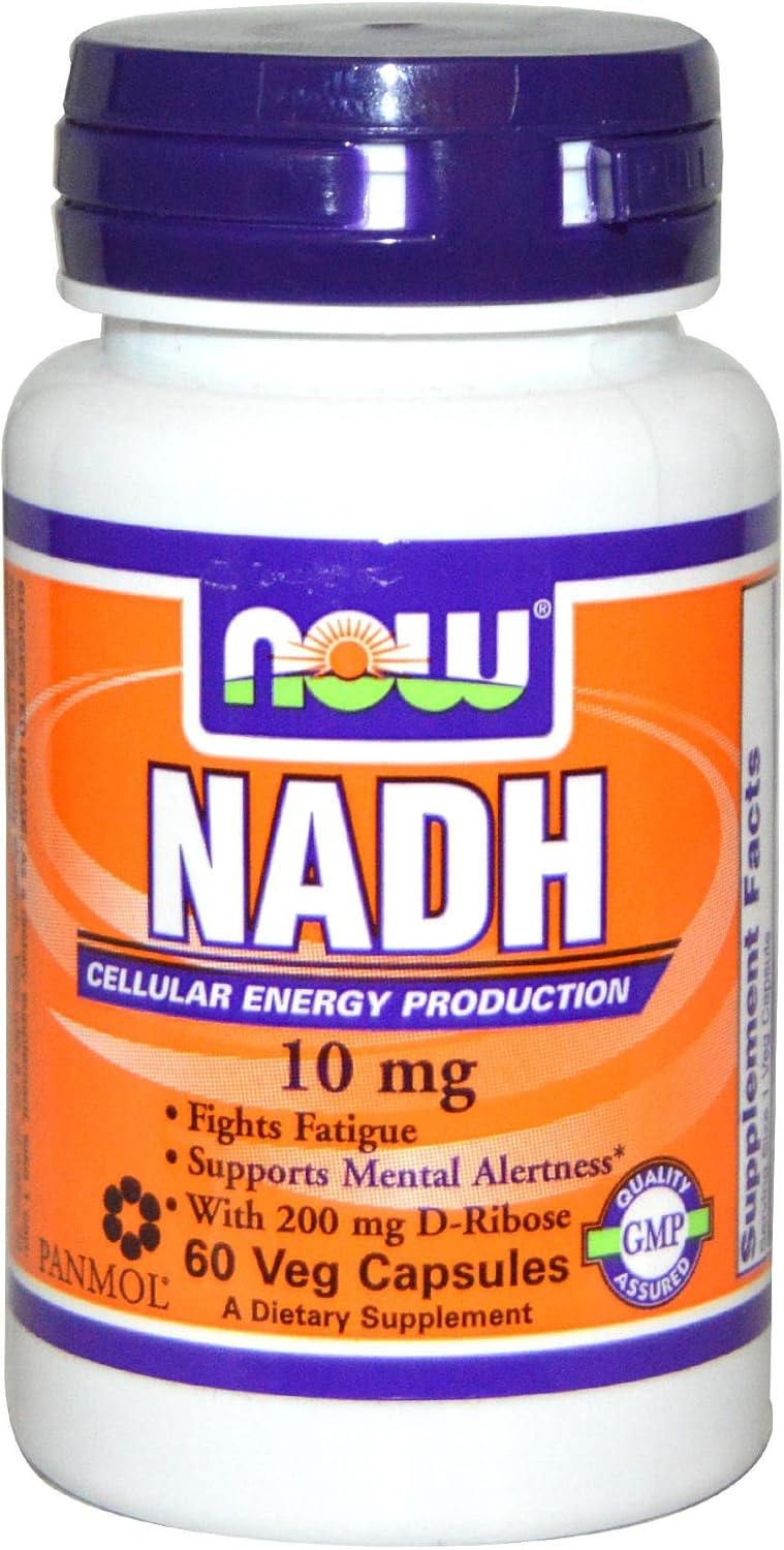NOW Foods, NADH, 10 mg, 60 Cápsulas Veganas