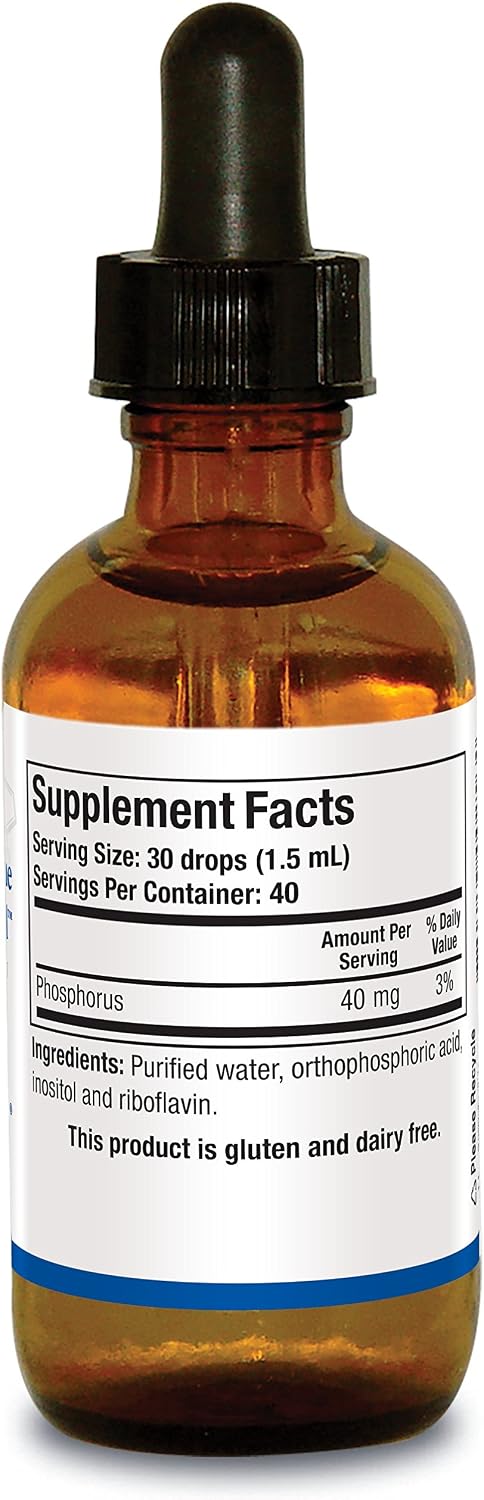 Biotics Research Super Phosphozyme Líquido – Fósforo Líquido, 40 mg/gota, 59 ml