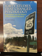 Forty Studies that Changed Psychology (7th Edition)