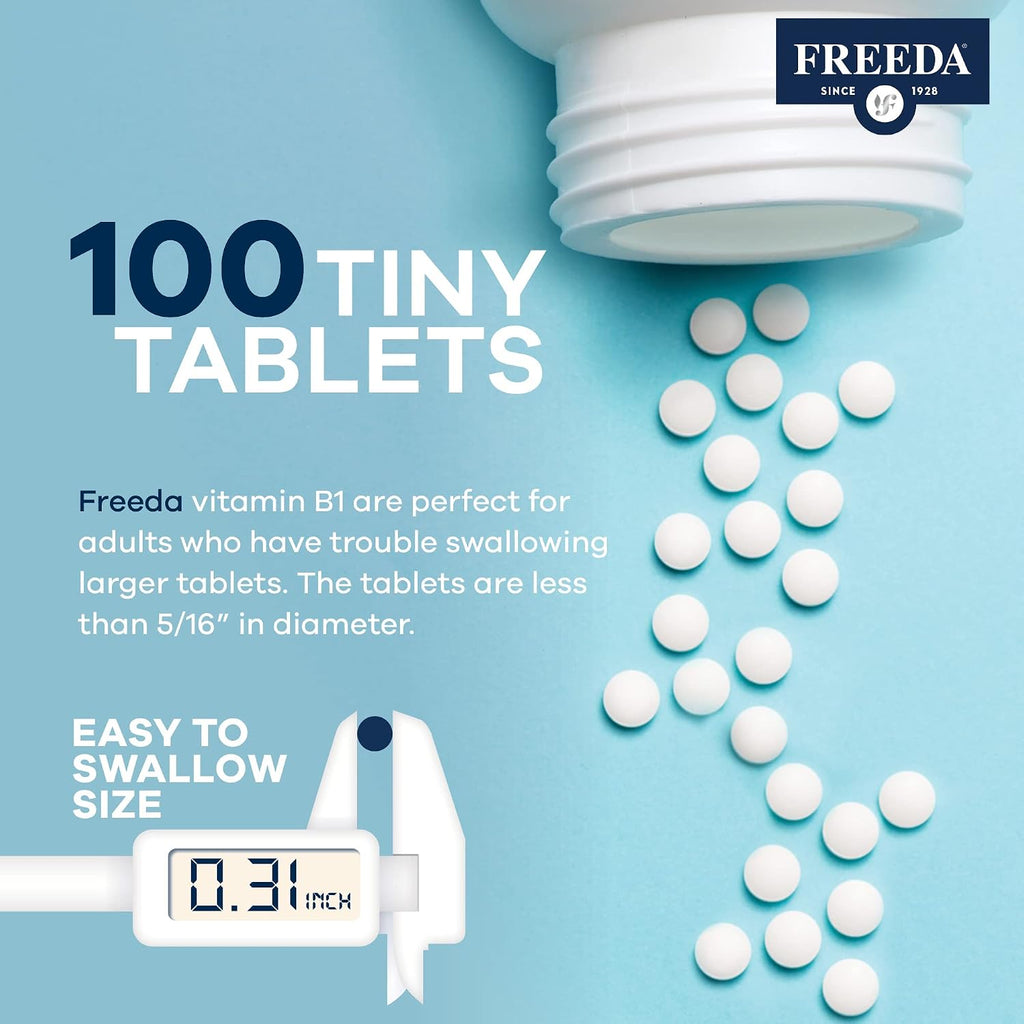 Freeda Vitamina B1 Tiamina 100 mg - 100 Comprimidos (Tiamina HCl)