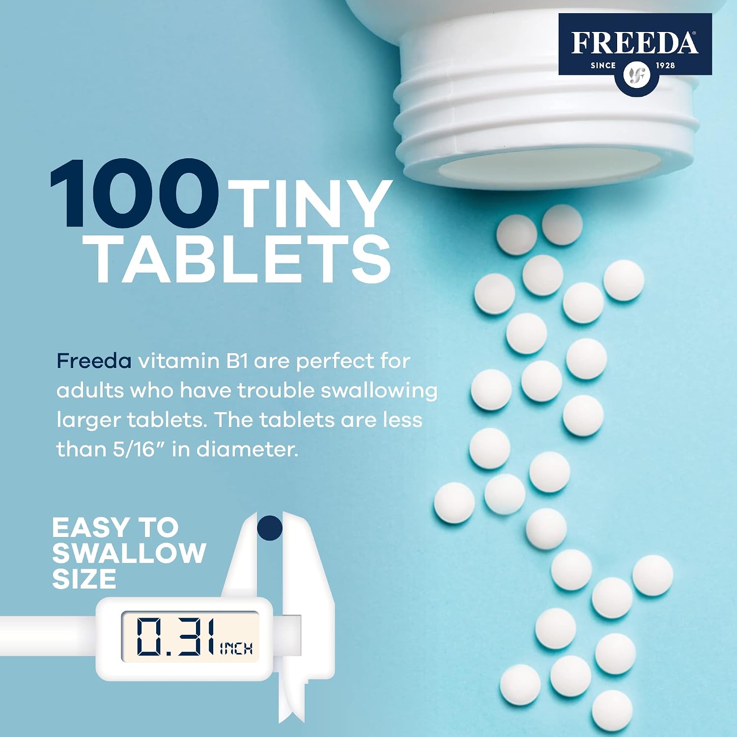 Freeda Vitamina B1 Tiamina 100 mg - 100 Comprimidos (Tiamina HCl)