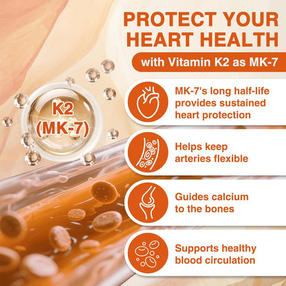 ZEBORA Vitamina D3 K2 5000 UI, 6 en 1 con – La vitamina D contribuye a la absorción y utilización normal del – Image 5