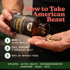 MK Supplements American Beast Cápsulas de Hígado y Corazón de Bisonte, 150 cápsulas