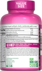 Nature's Truth Vitaminas para Cabello, Piel y Uñas | 5000mcg | 250 Cápsulas Blandas | Colágeno, Biotina y Aceite de Coco | Sin Gluten y No OGM