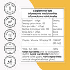 Supersmart Vitamina D3 1000 UI, 150 cápsulas blandas