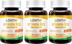 LOVITA Vitamina B12 1000 mcg Liberación Sostenida - 60 Comprimidos Veganos