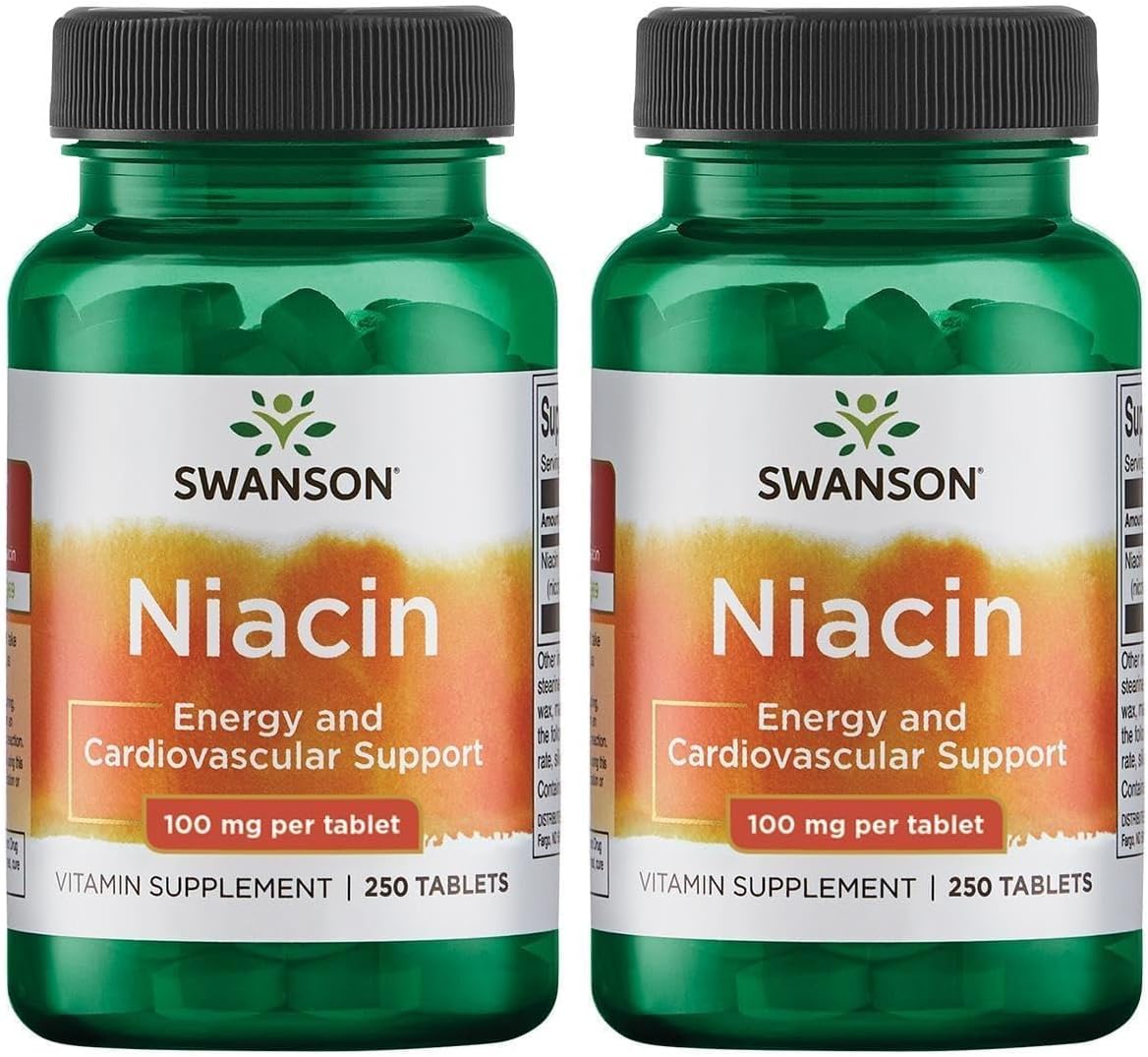 Swanson Niacina (Vitamina B3) 100 mg, 250 comprimidos
