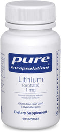 Pure Encapsulations Litio (Orotato) 1 mg | Apoyo para la Calma y el Comportamiento* | 90 Cápsulas
