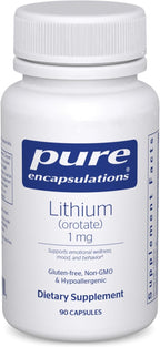 Pure Encapsulations Litio (Orotato) 1 mg | Apoyo para la Calma y el Comportamiento* | 90 Cápsulas