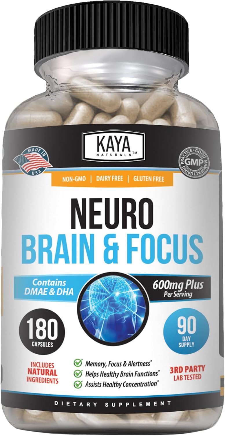 Kaya Naturals Neuro Brain - Nootrópico para Memoria y Concentración - 30 Cápsulas