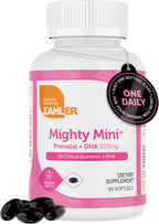 Zahler Mighty Mini – Easy-to-Swallow Prenatal Vitamin with Methylfolate and DHA – 90 Capsules
