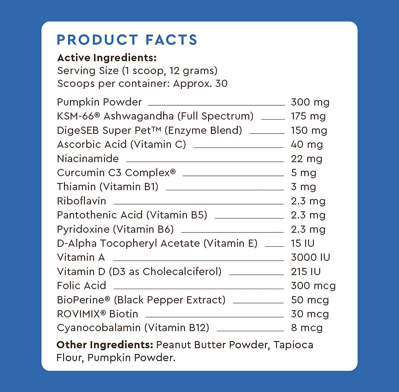 Infinite Pet Life Ultimate Multi-Function Peanut Butter Dog Vitamin Powder | 12.7 oz