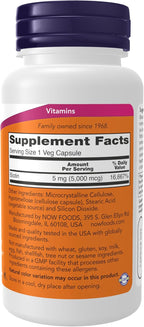 Biotina 5.000 mcg - 60 Cápsulas Vegetales - NOW Foods