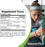 NaturesPlus Folic Acid Hearts - 90 comprimidos con metilfolato, B6 y B12 - Sin gluten, vegano